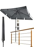 4smile Sonnenschirm Balkon SunnyShade in Anthrazit - UPF 50+ Sonnenschirm...
