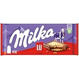 Milka LU Kekse 1 x 87g I Alpenmilch-Schokolade I mit Mini-Keksen I Milka...