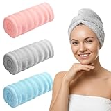 Halinuia Haarturban, 3 Stück, großer Turban, Haartrockner, starke...