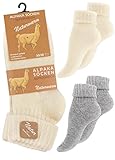 Alpaka Socken, Wollsocken, Wintersocken für Damen & Herren, 2 Paar - Warme...