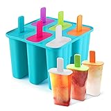 Eisformen Silikon,DEHUB Eisformen Eis am Stiel Silikon,6 Popsicle Formen...