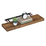 VASAGLE Wandregal, schwebendes Regal, 20 x 80 x 3,8 cm, Wandregal für...