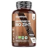 BIO Zimt Ceylon Kapseln - 1000mg Ceylon Zimt Gemahlen Pulver pro Tagesdosis -...