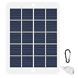 DEWIN Solarpanel, USB Ausgang tragbares Solar Handy Akku Ladegerät für...