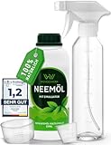WENDOWERK® Neemöl [250ml] - Inkl. Sprühflasche und Messbecher - Neemöl mit...