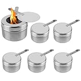 GOEDCH Brennpasten Behälter: 6 Stück Pastenbrenner aus Edelstahl, Tragbarer...