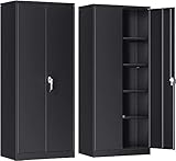 SUPEER Aktenschrank,Metallschrank mit 4 höhenverstellbaren...