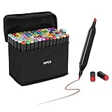 Youyijia Graffiti Stifte 80 Farben Alkohol Marker Filzstifte Twin Tip Marker...