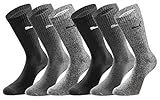 PUMA Unisex Sportsocken Crew 6 Paar Pack - New Black Grey Mix - Größe 39-42