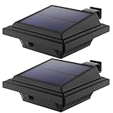 KEENZO LED Solar Dachrinnenleuchte Solarlampen für Außen, 25LEDs Solarlicht,...