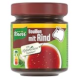 Knorr Bouillon mit Rind im Glas mit kräftigem Geschmack und natürlichen...