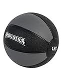 SPORTINATOR® Training Medizinball in grau/schwarz, mit Gewichtsangabe auf dem...