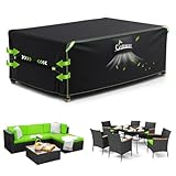 UIRWAY Abdeckung für Gartenmöbel, 180x120x74cm, Wasserdicht Loungemöbel 420D...