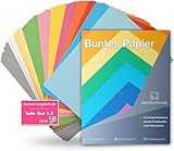 120x Buntes Papier A4 120 g/m² - Bastelpapier bunt - Buntpapier - Druckerpapier...