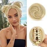 Sofeiyan 2PCS Krallen Clip in Haar Bun Mini Messy Bun Haarteile Dutt mit Klammer...
