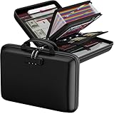 Feuerfeste Dokumententasche mit 25 Fächer,Hartschale A4...