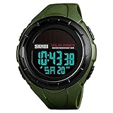 SKMEI Herren Solar-Digital-Sportuhr, 50 m wasserdicht, Militär-Outdoor-Uhren,...