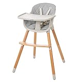 roba 2in1 Hochstuhl und Kinderstuhl 'StyleUp wood' inklusive Sitzpolsterung in...