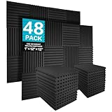 JBER 48 stück Akustikschaumstoff Akustikschaumplatten, 2,5 x 30 x 30 cm...