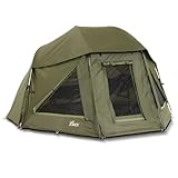 Lucx Wolf Brolly Schirmzelt für 1-2 Mann - wasserdichtes Angelzelt mit 10.000...