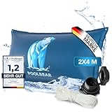 PoolBear | Poolkissen Winter 2m x 4m Winterkissen XXL I Pool-Luftkissen mit...