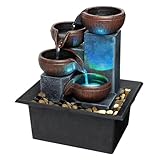 Tischbrunnen Wasserfall Zen Meditationsbrunnen Indoor Relax Schreibtischbrunnen...
