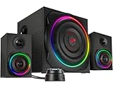 Speedlink GRAVITY CARBON RGB 2.1 Soundsystem Bluetooth - PC Lautsprecher mit...