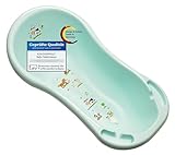 KiNDERWELT Babywanne 100 cm - Baby Badewanne mit Funny Farm Motiv - BPA-Frei -...