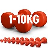 NEOLYMP 2er Set rutschfeste Neopren Hanteln 4kg mit Stahlkern, Hantelset mit...