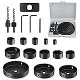 19 Stück Lochsäge Set, Sägeblattgröße 19-127 mm, mit Sechskantschlüssel,...