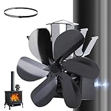 JossaColar Ofenventilator Kaminventilator Magnetisch | 6 Klingen Ofenrohr...