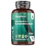Bio Flohsamenschalen Kapseln 1400mg pro Portion - 3 Monate Vorrat - 180 vegane...