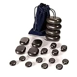 WellTouch Hot Stone Massage Set | 20 Basalt Massagesteine | Optimal als Hot...