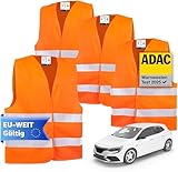 TK Gruppe Timo Klingler 4x Warnwesten Auto 2024 & 2025 orange ISO20471...