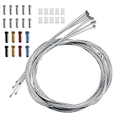 10x Schaltzüge 1,2mm x 2,1m mit Endkappen – Universal Fahrrad Schaltseil Set...