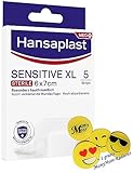 Hansaplast Sensitive XL - 5 Pflaster Strips in Größe 6 x 7 cm - Wundverband...