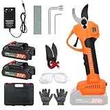 Akku Astschere mit LCD Anzeige, Schnurlose Elektrische Gartenschere mit 2 x...