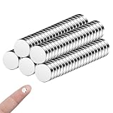 Keratobleem 100 Stück Magnete Stark 6x2mm, Neodym Magnet Extra Stark, Mini Rund Magnete für Whiteboard, Pinnwand, Magnettafel, Tür, Karte, Bildschirm