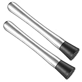 PXARMYYXGS 2 STK Edelstahl Cocktail Stößel, Cocktail Stampfer, Eiscrusher,...