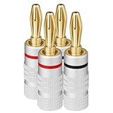 Aolso 24K vergoldeter Bananenstecker, Lautsprecheranschluss,...