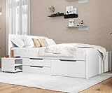 Inter Link - Bett mit Schubladen - Doppelbett 140x200 cm – Kojenbett mit...