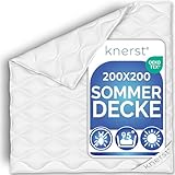 KNERST® Sommer Bettdecke 200x200 - große Decke für Komfortables Schlafen -...