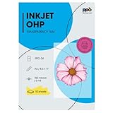 PPD 50 x A4 Inkjet Premium Overheadfolie für vollfarbige Ausdrucke in höchster...