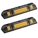 Wiltec Radstopper 60 x 12 x 8 cm, 2x Einparkhilfe aus Gummi, Parkplatzbegrenzung...