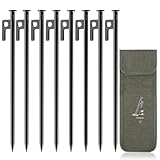 Forever Speed 8 Stück Heringe aus Stahl mit Aufbewahrungstasche, 30CM...