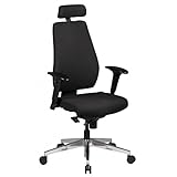 AMSTYLE Bürostuhl SPM1.279 Schreibtischstuhl Stoff Schwarz Chefsessel Modern,...