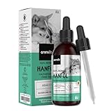 animigo Hanföl für Hunde & Katzen - 60ml Kaltgepresstes, reines Hanfsamenöl...