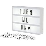 My Cinema Lightbox - Lichtbox Leuchtkasten, 20x15cm, Leuchtbox mit Buchstaben,...