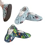 OUDQFCJ 2 Paar Wiederverwendbare Schuhüberzieher mit Rutschfester Sohle,...