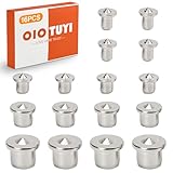 OioTuyi 16 Stück Dübel Zentrierspitze, 6/8/10/12 mm Dübelspitzen Set, Holzdübel Zentrierspitzen, Dübelsetzer Set, Dübelmarkierer, Für Holzarbeiten Bohrwerkzeuge